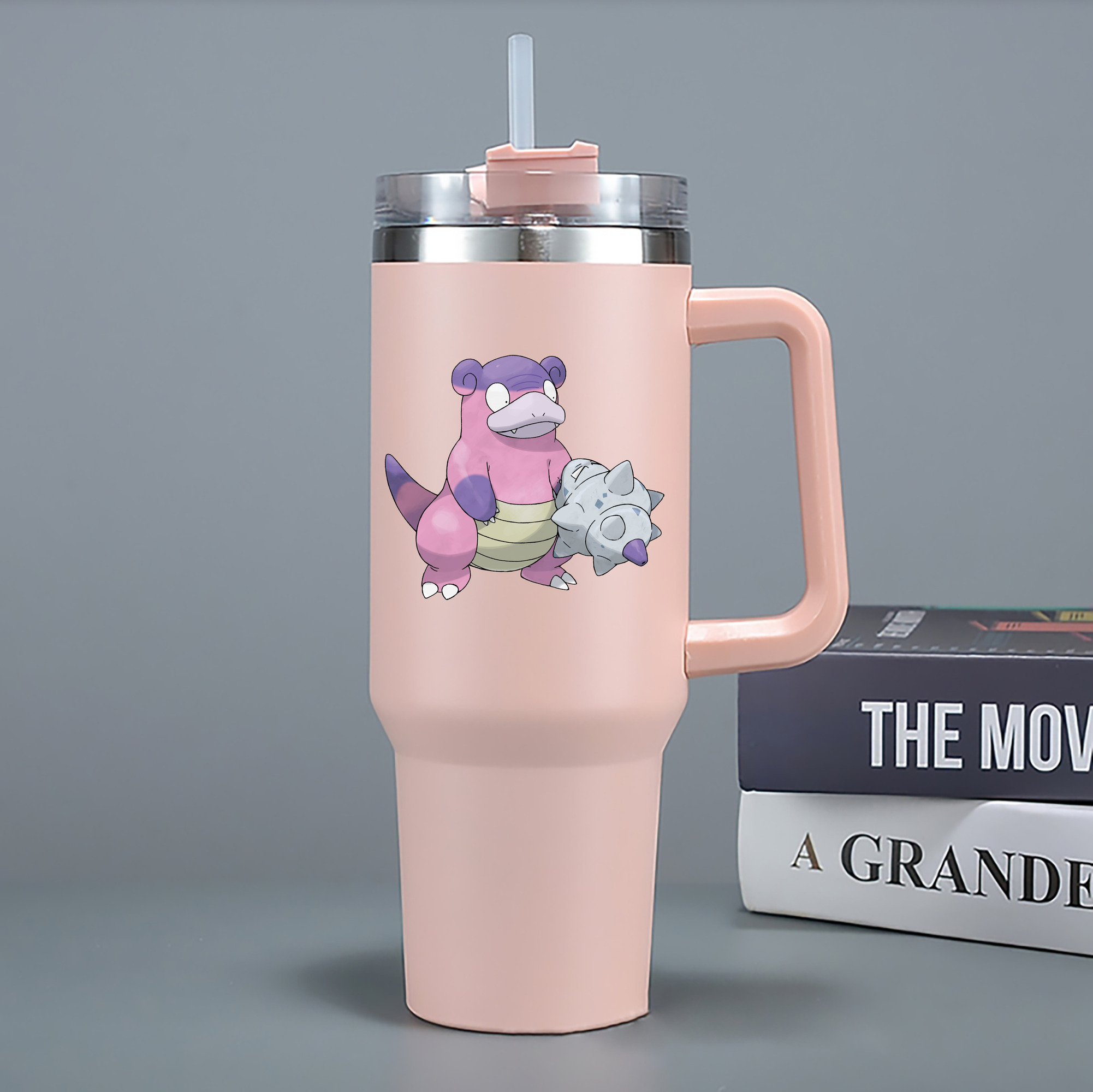 （画像用） ポケットモンスター Pokémon 1200mL車用タンブラー - クリスタルステッカー（プラスチックストロー付き）